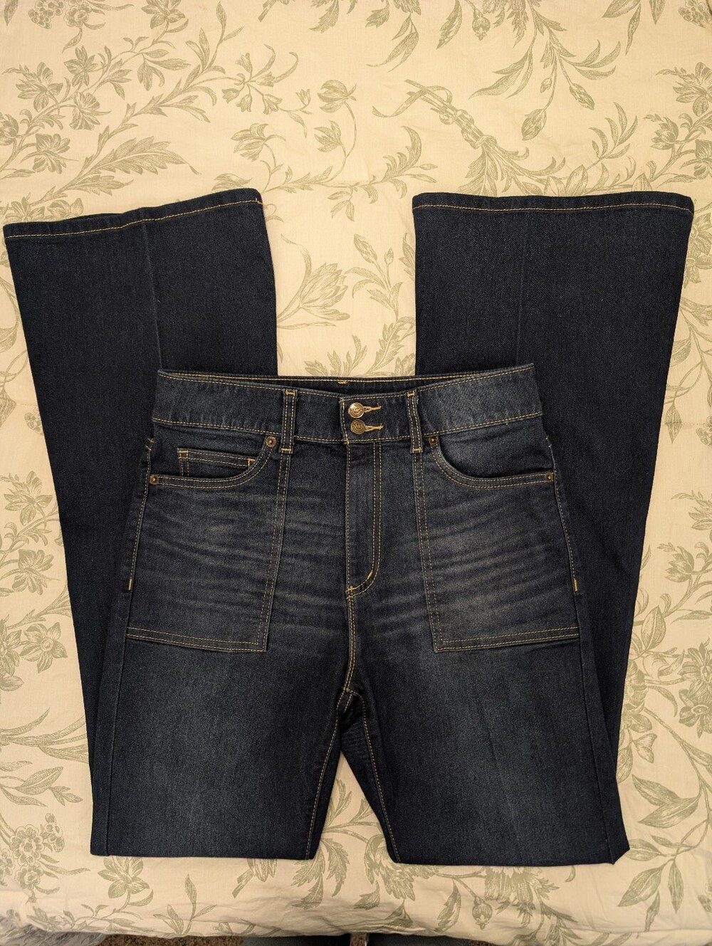 Michael Kors Selma Dark Indigo Flare-Leg Jeans